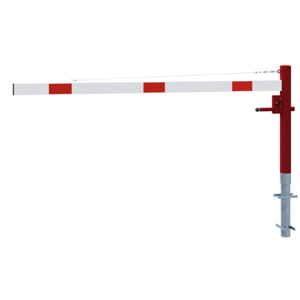 Drehschranke mit Seilzugverstärkung