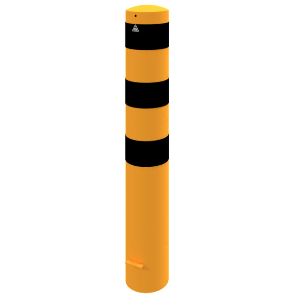 Absperrpoller Stahlrohr Ø 193 x 3,6 mm gelb / schwarz