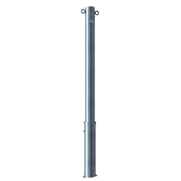 Absperrpfosten Stahlrohr Ø 76 x 2,6 mm herausnehmbar mit Profilzylinderschloss