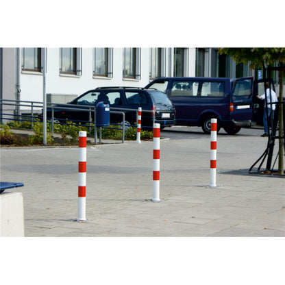 Absperrpfosten Stahlrohr Ø 76 x 2,6 mm herausnehmbar mit Profilzylinderschloss