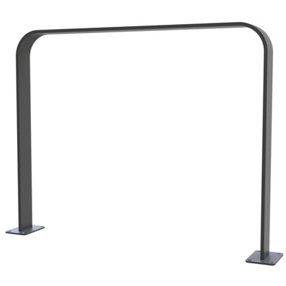 Anlehnbügel aus Flachstahl 80 x 12 mm in gebogener Ausführung