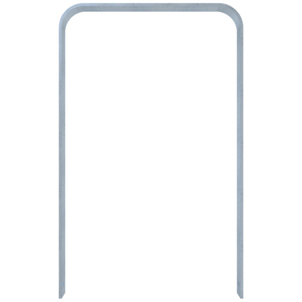 Anlehnbügel aus Flachstahl 80 x 12 mm in gebogener Ausführung
