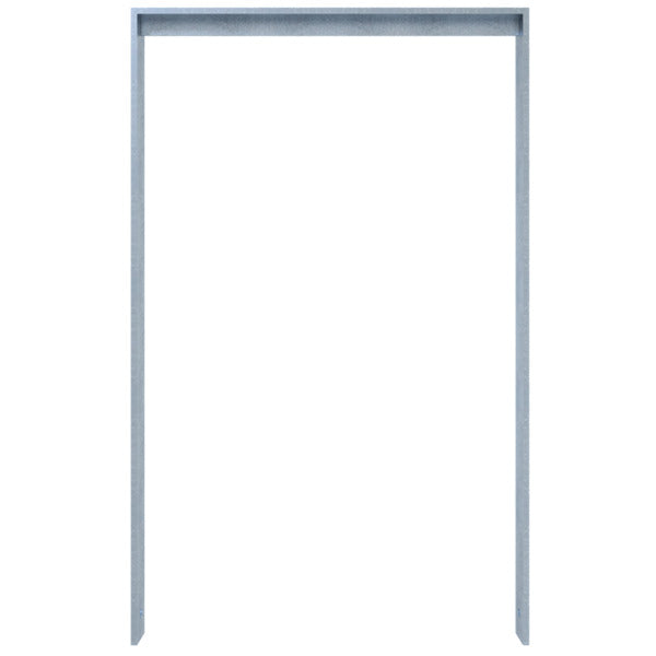 Anlehnbügel aus Flachstahl 80 x 12 mm mit Unterzug