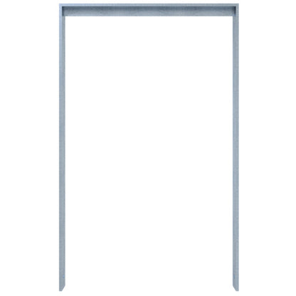 Anlehnbügel aus Flachstahl 80 x 12 mm mit Unterzug