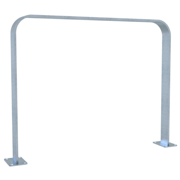 Anlehnbügel aus Flachstahl 80 x 12 mm in gebogener Ausführung