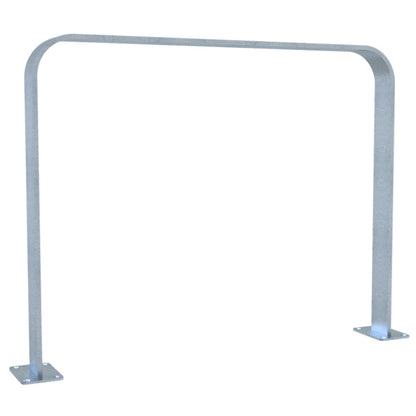 Anlehnbügel aus Flachstahl 80 x 12 mm in gebogener Ausführung