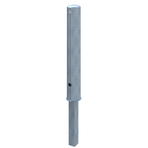 Absperrpoller Stahlrohr Ø 152 x 3,2 mm herausnehmbar mit Dreikantverschluss oder Profilzylinderschloss