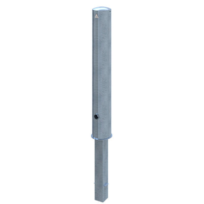Absperrpoller Stahlrohr Ø 152 x 3,2 mm herausnehmbar mit Dreikantverschluss oder Profilzylinderschloss