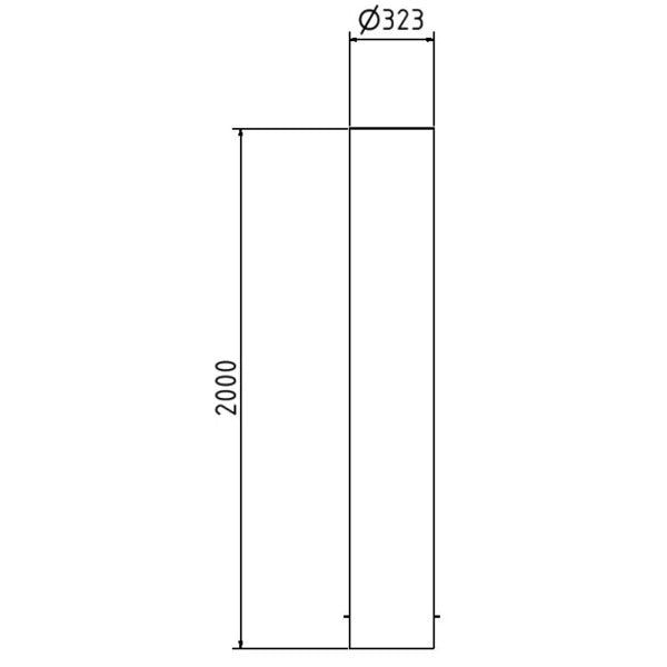 Absperrpoller Stahlrohr Ø 323 x 5 mm gelb / schwarz