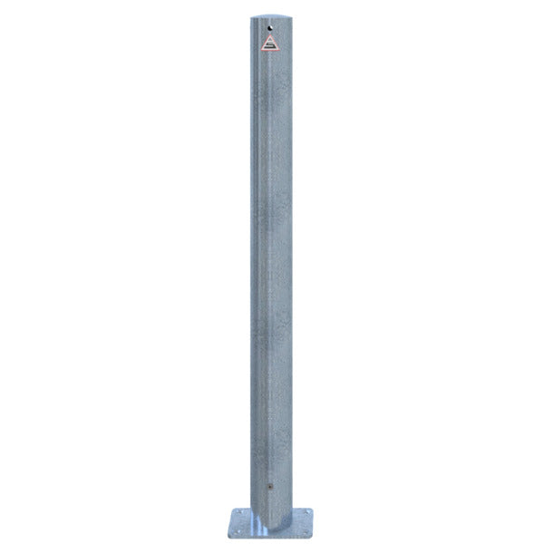 Absperrpfosten Stahlrohr Ø 76 x 2,6 mm ortsfest allseitig bis 30° neigbar