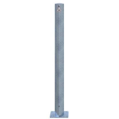 Absperrpfosten Stahlrohr Ø 76 x 2,6 mm ortsfest allseitig bis 30° neigbar