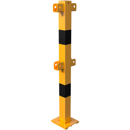 Standpfosten aus 70 x 70 mm Stahlrohr zum aufdübeln abnehmbar