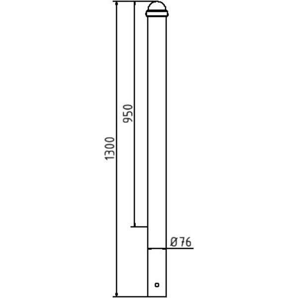 Absperr-Stilpfosten Serie 477B Ø 76 mm