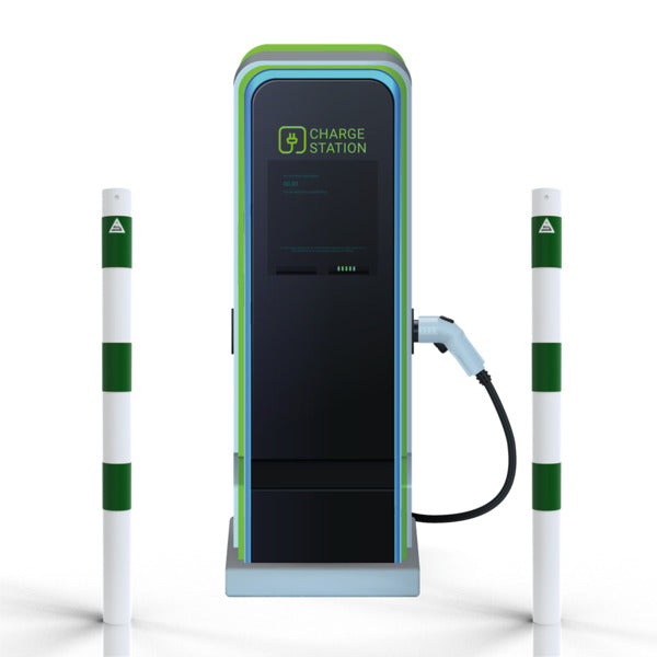 Absperrpfosten als E-Ladesäulenschutz