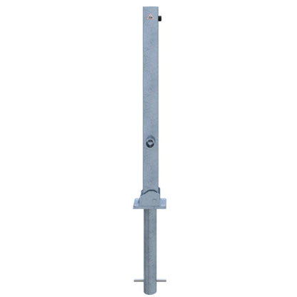 Absperrpfosten 70 x 70 mm umlegbar mit Dreikantverschluss