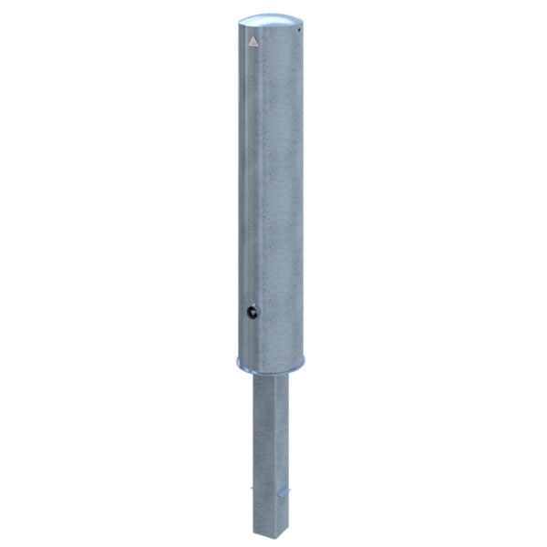 Absperrpoller Stahlrohr Ø 193 x 3,6 mm herausnehmbar mit Dreikantverschluss