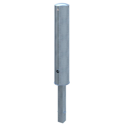 Absperrpoller Stahlrohr Ø 193 x 3,6 mm herausnehmbar mit Dreikantverschluss