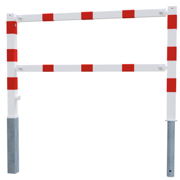 Wegesperren mit Dreikantverschluss schwenkbar mit Ober- und Knieholm