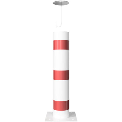 Absperrpoller Stahlrohr Ø 193 x 3,6 mm ortsfest für Dübelbefestigung