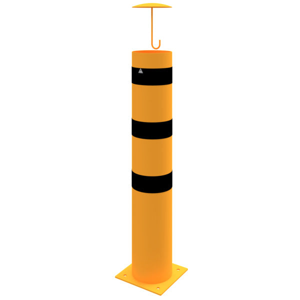Absperrpoller Stahlrohr Ø 273 x 5 mm gelb / schwarz