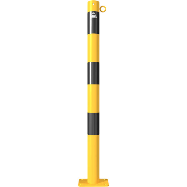 Absperrpfosten Stahlrohr Ø 60 x 2,5 mm gelb / schwarz