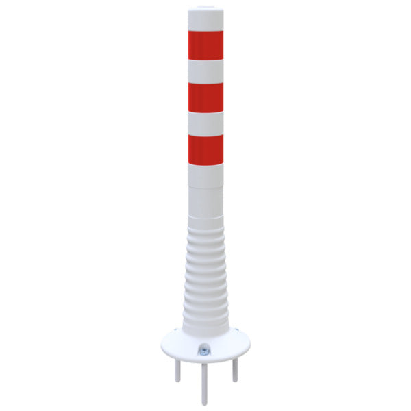 Flexipfosten weiß / rot Ø 80 mm