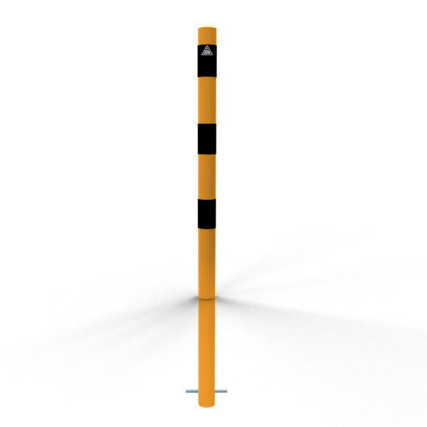 Absperrpfosten Stahlrohr Ø 60 x 2,5 mm gelb / schwarz