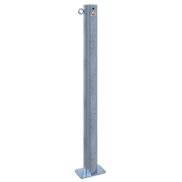 Absperrpfosten Stahlrohr Ø 76 x 2,6 mm ortsfest für Dübelbefestigung