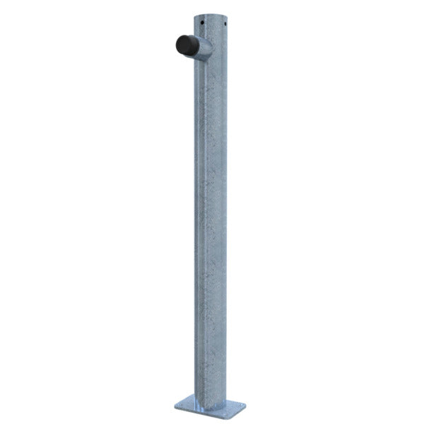 Absperrpfosten Stahlrpohr Ø 76 x 2,6 mm als Türstopper