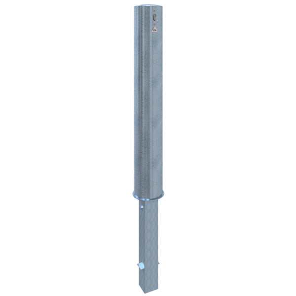 Absperrpoller Stahlrohr Ø 152 x 3,2 mm herausnehmbar mit Dreikantverschluss oder Profilzylinderschloss