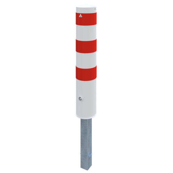 Absperrpoller Stahlrohr Ø 193 x 3,6 mm herausnehmbar mit Dreikantverschluss