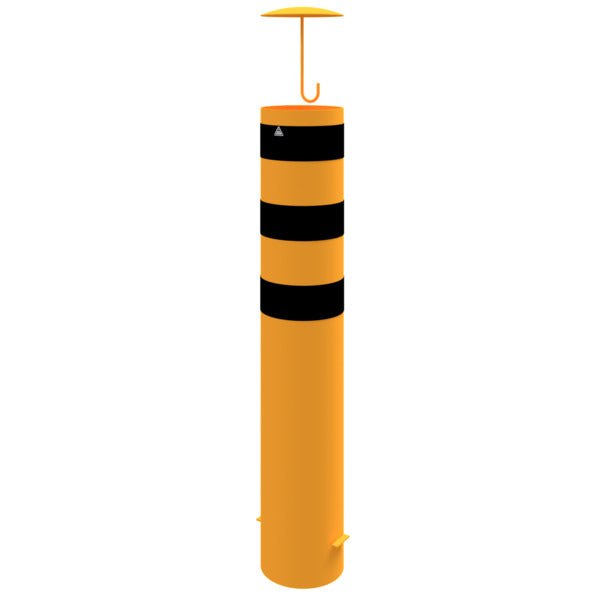 Absperrpoller Stahlrohr Ø 273 x 5 mm gelb / schwarz