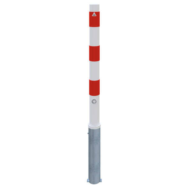 Absperrpfosten Stahlrohr Ø 76 x 2,6 mm herausnehmbar mit Dreikantverschluss