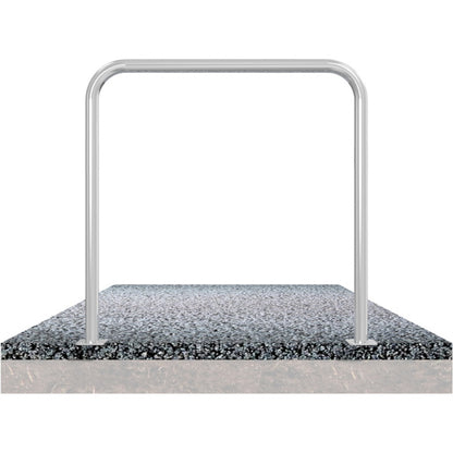Rohrbügel aus Stahlrohr Ø 48 x 2,5 mm ohne Querholm für Dübelbefestigung