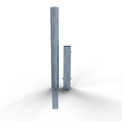 Absperrpfosten Stahlrohr Ø 89 x 2,9 mm herausnehmbar mit Profilzylinder