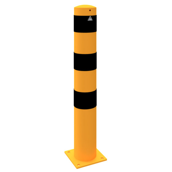 Absperrpoller Stahlrohr Ø 152 x 3,2 mm gelb / schwarz