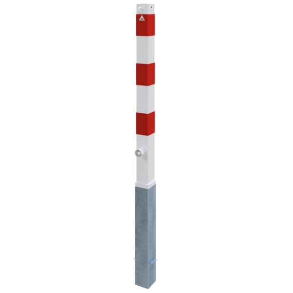 Absperrpfosten 70 x 70 mm herausnehmbar mit Dreikantverschluss