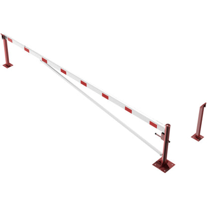 Drehschranke mit Auflagepfosten und Seilzugverstärkung