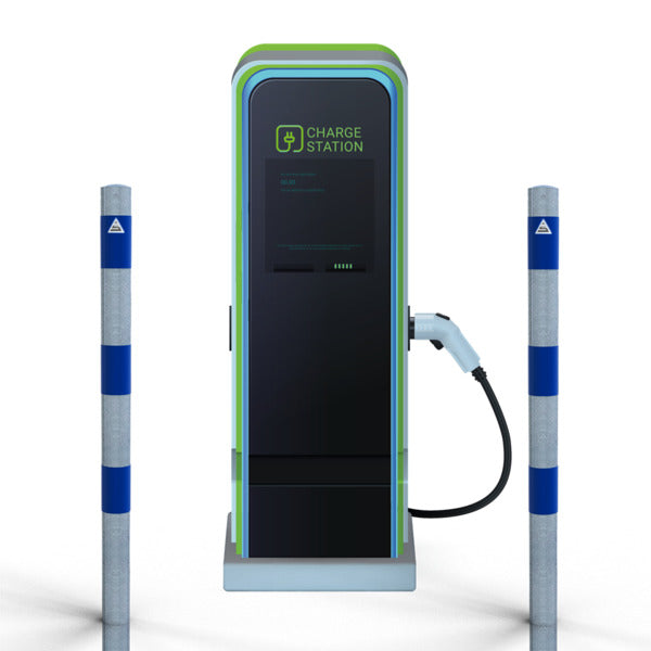 Absperrpfosten als E-Ladesäulenschutz