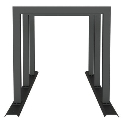 Fahrradanlehnbügel Reihenanlage Stahlrohr 60 x 60 mm