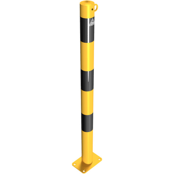 Absperrpfosten Stahlrohr Ø 60 x 2,5 mm gelb / schwarz