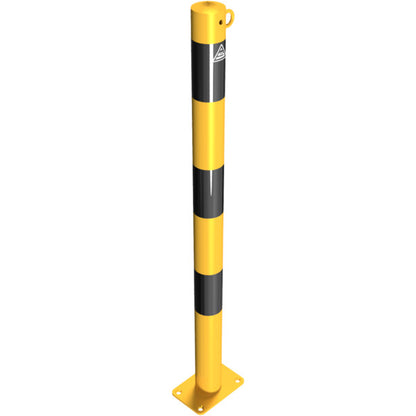 Absperrpfosten Stahlrohr Ø 60 x 2,5 mm gelb / schwarz