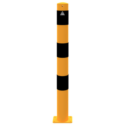 Absperrpfosten Stahlrohr Ø 89 x 2,9 mm gelb / schwarz