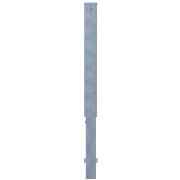 Absperrpfosten Stahlrohr 100 x 100 x 3 mm herausnehmbar mit Profilzylinderschloss