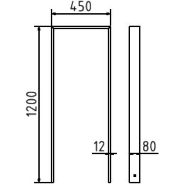 Anlehnbügel aus Flachstahl 80 x 12 mm