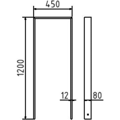 Anlehnbügel aus Flachstahl 80 x 12 mm