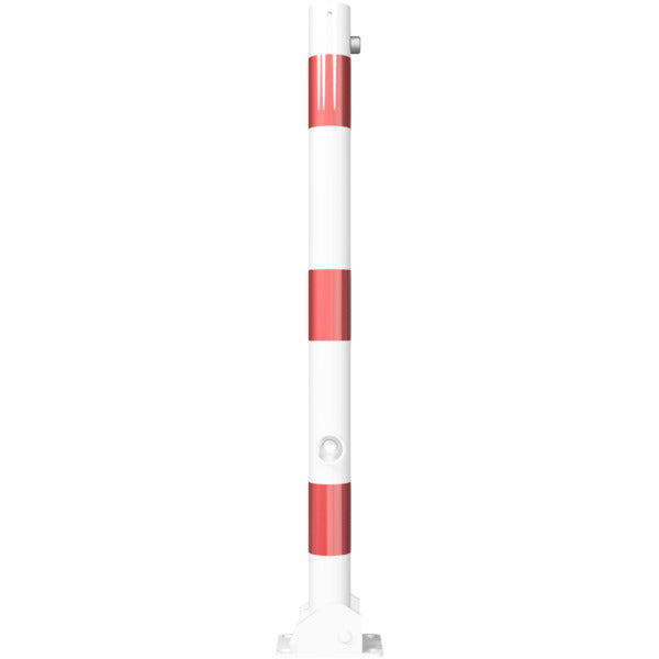 Absperrpfosten Stahlrohr Ø 60 x 2,5 mm umlegbar mit Dreikantverschluss