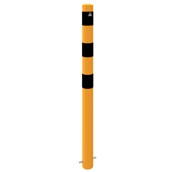 Absperrpfosten Stahlrohr Ø 89 x 2,9 mm gelb / schwarz
