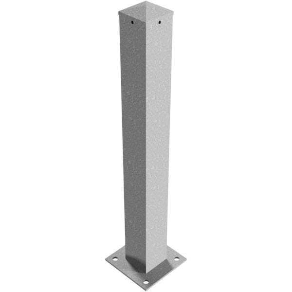 Absperrpfosten Stahlrohr 100 x 100 x 3 mm ortsfest für Dübelbefestigung