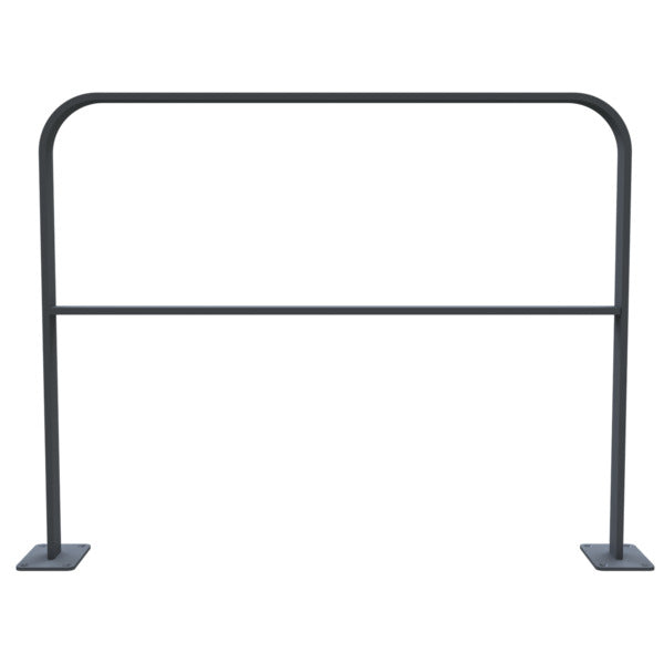 Anlehnbügel aus Flachstahl 50 x 12 mm in gebogener Ausführung
